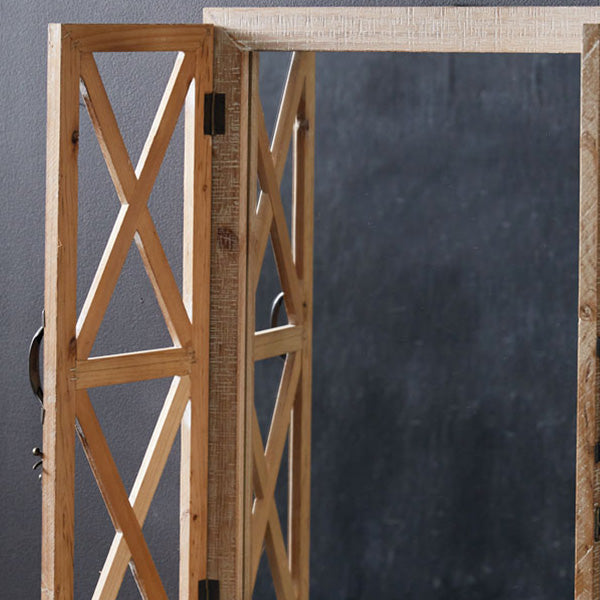 Window Mirror with Distressed Wood Frame-Miyaedas