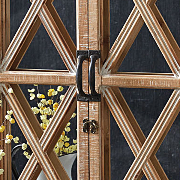 Window Mirror with Distressed Wood Frame-Miyaedas