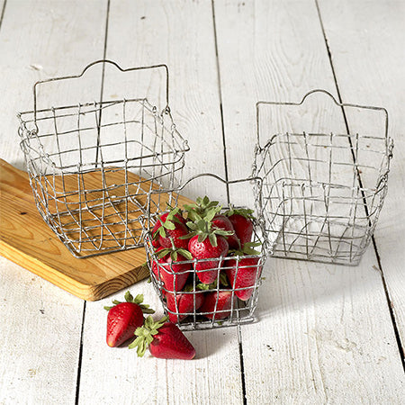 Wire Gathering Baskets, Set of 3-Miyaedas