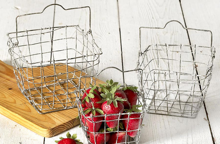 Wire Gathering Baskets, Set of 3-Miyaedas