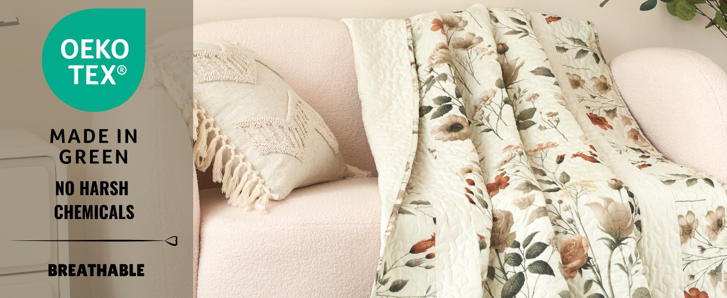 floral victoria garden lap throw blanket for sofa and couch portable warm lightweight