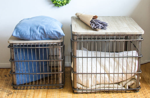 Wire Chicken Coop Crate Tables  Set of 2-Miyaedas