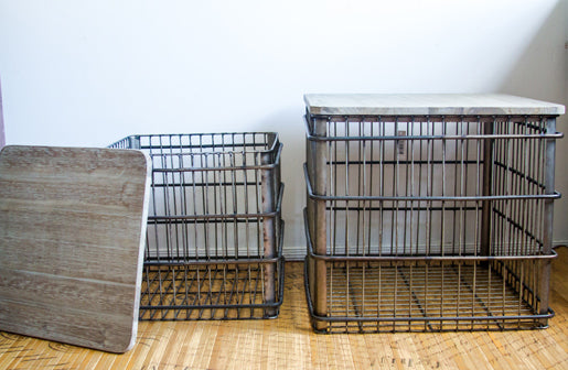 Wire Chicken Coop Crate Tables  Set of 2-Miyaedas