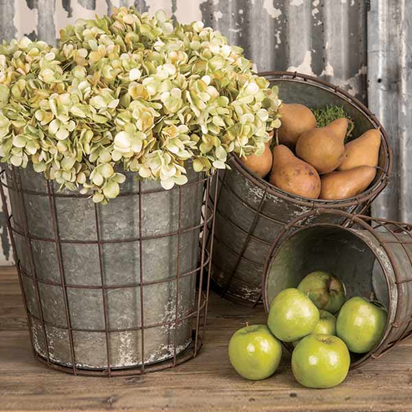 Wire Basket Bucket  Set of 3-Miyaedas