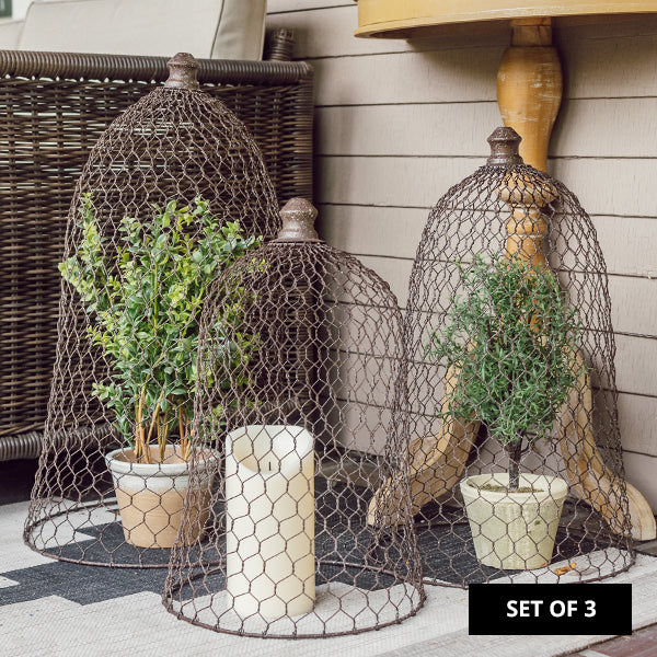 Wire Bell Cloches, Set of 3-Miyaedas