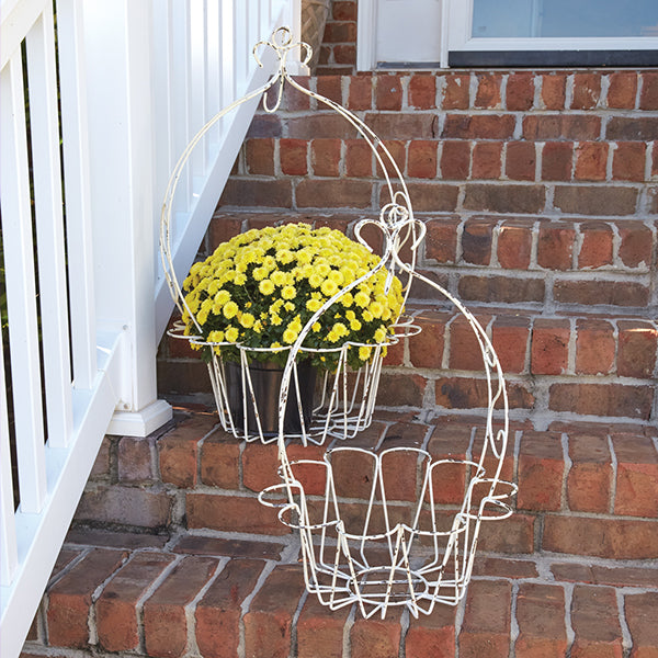 Wire Flower Hanging Baskets, Set of 2-Miyaedas