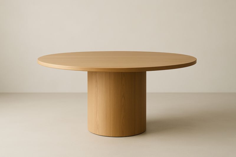 Table ronde en bois massif diamètre 150 cm hauteur 75 cm