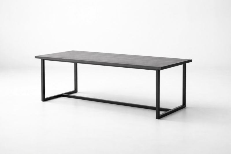 Table rectangulaire en MDF et Acier 200x100x75 cm