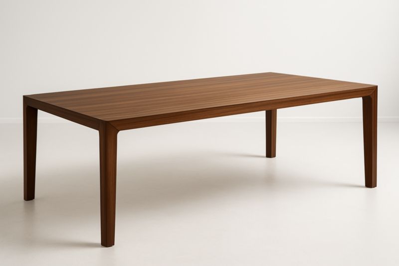 Table en bois massif marron 200x100x75 cm