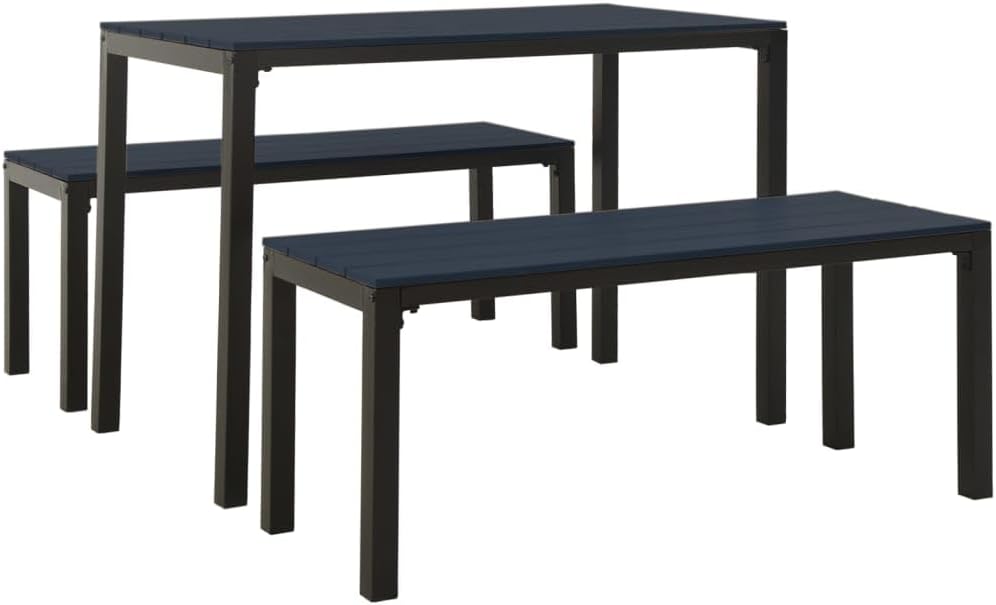 Black Steel Garden Dining Set