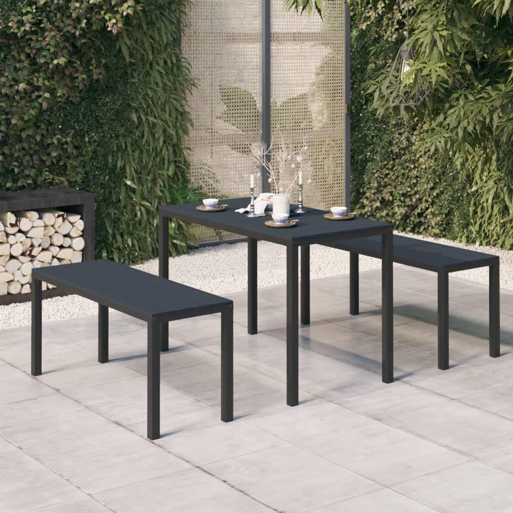 Black Steel Garden Dining Set