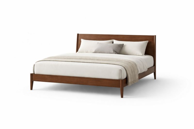 Lit en bois massif avec matelas