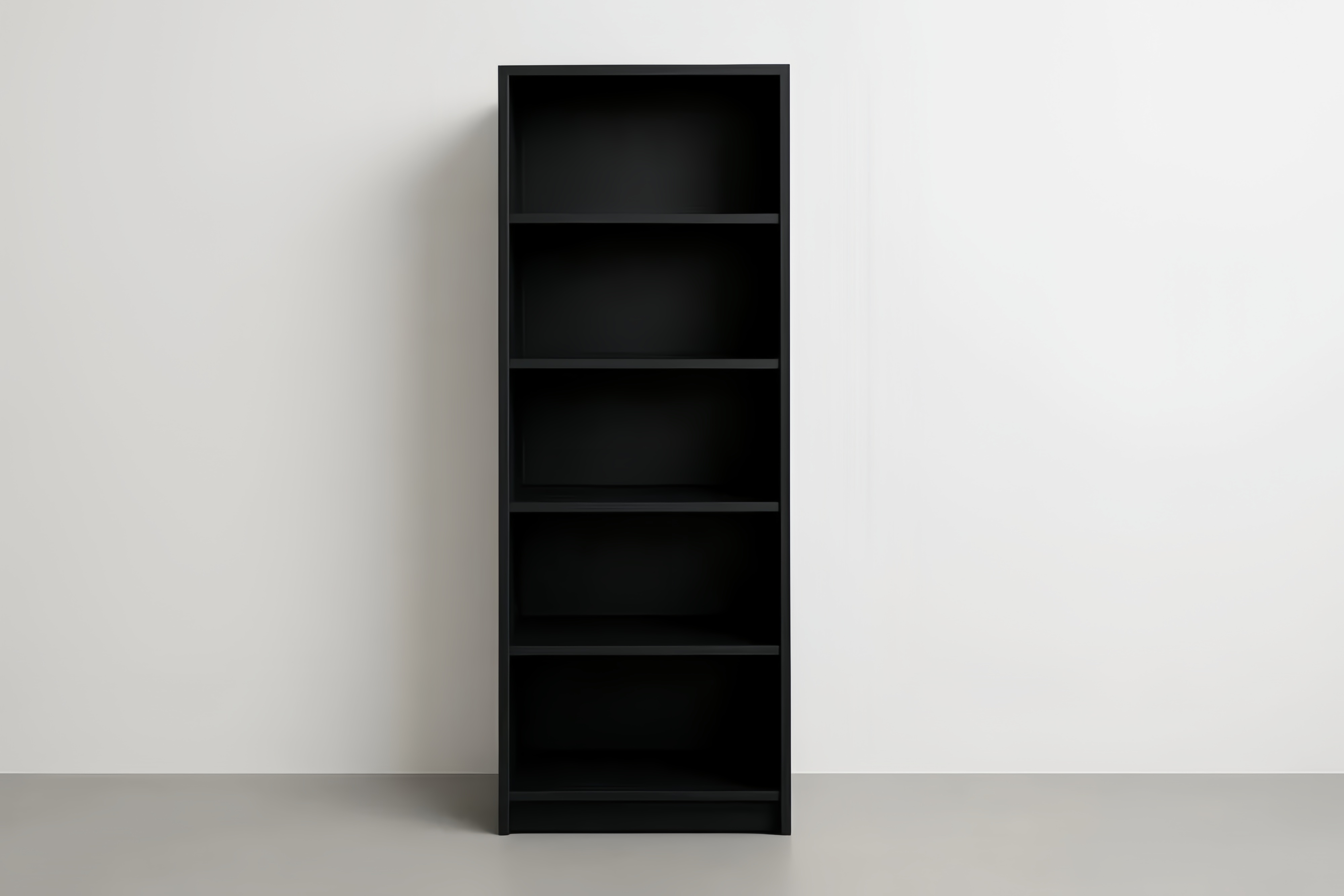 Étagère verticale en MDF noir 5 niveaux 180x60x30 cm(H×L×l)