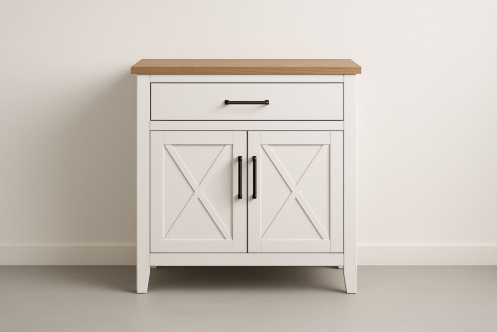 Buffet en MDF avec tiroir et portes 80x40x90 cm