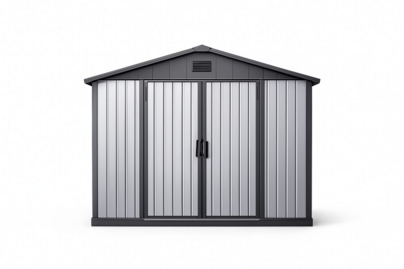 Abri de Jardin en Acier Gris 210x130x185cm