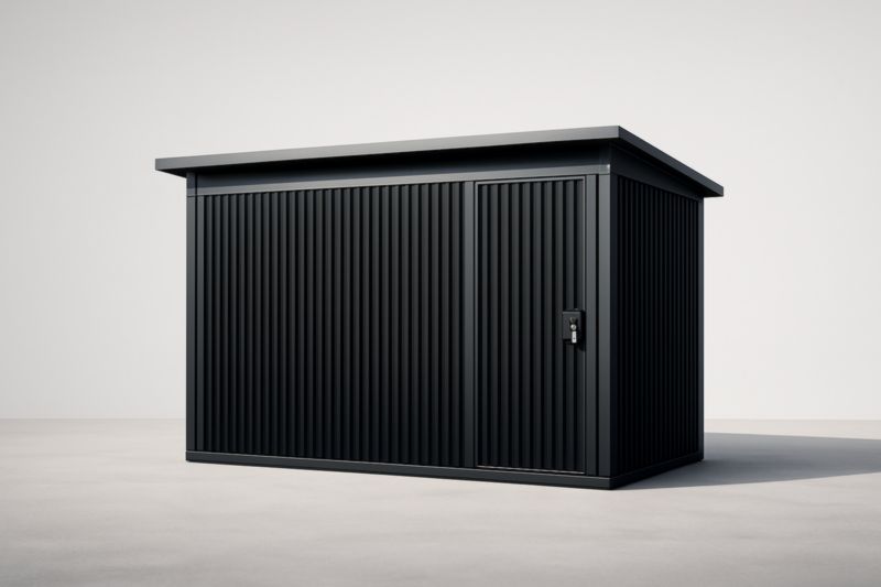 Abri de Jardin Acier Noir Verrouillable 250x200x180 cm