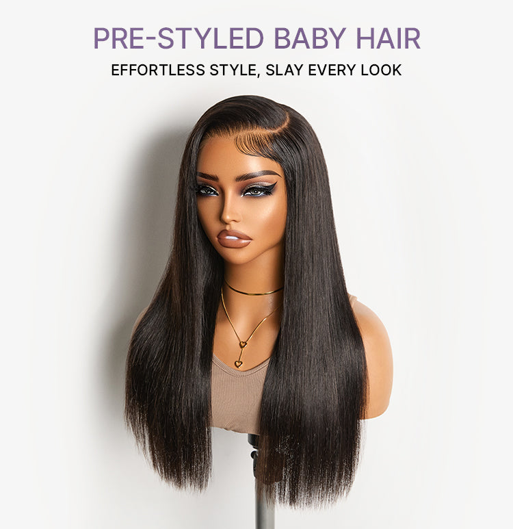 Luvme All-Day Comfort Wig 180% Density Bone Straight with Baby Hair PartingMax Glueless 7x6 Closure HD Lace Wig Pre-Cut Lace-13