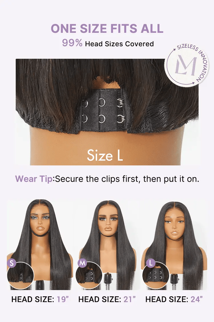 Luvme All-Day Comfort™ Wig 180% Density Bone Straight with Baby Hair PartingMax Glueless 7x6 Closure HD Lace Wig Pre-Cut Lace-22