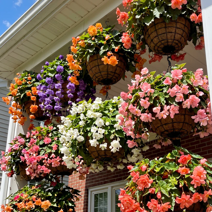 💥 No.1 Hanging Basket Bloom King – Cascading Begonia Bulbs 💐