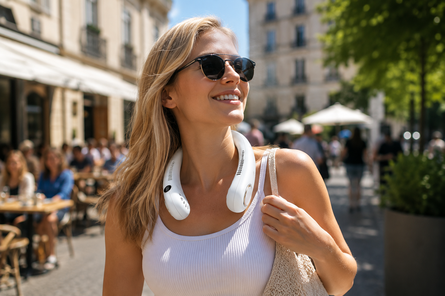 🔥 49 % DE RÉDUCTION 🍃 Ventilateur de Cou Portable – Rafraîchissement mains libres pour les chaudes journées d’été