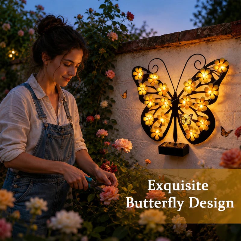 🦋 Lampe solaire de jardin en forme de papillon