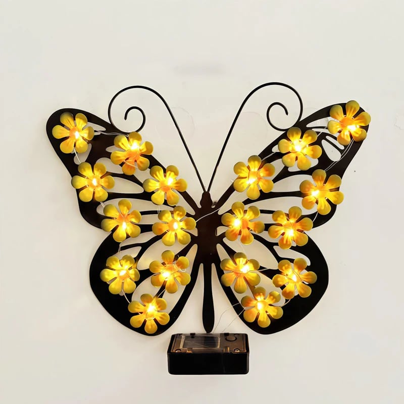 🦋 Lampe solaire de jardin en forme de papillon