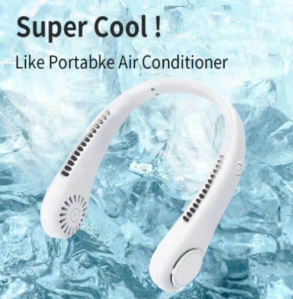 🔥 49 % DE RÉDUCTION 🍃 Ventilateur de Cou Portable – Rafraîchissement mains libres pour les chaudes journées d’été