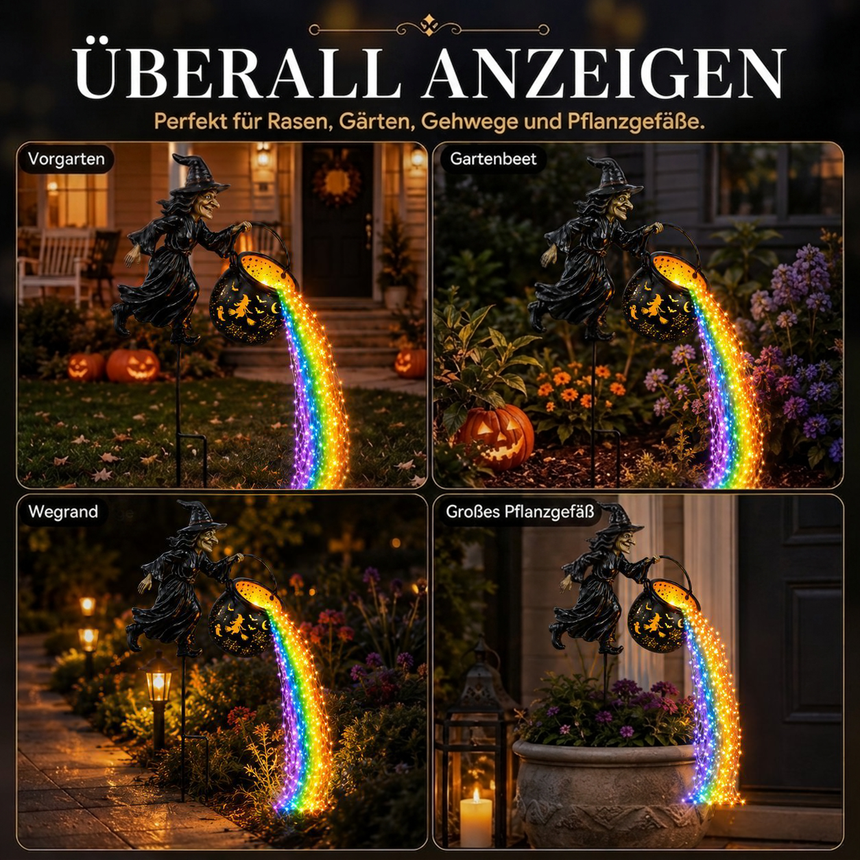 🔥 49 % Rabatt – Halloween-Frühbucherangebot 🎃 Hexenkessel-Gartenleuchte für Halloween