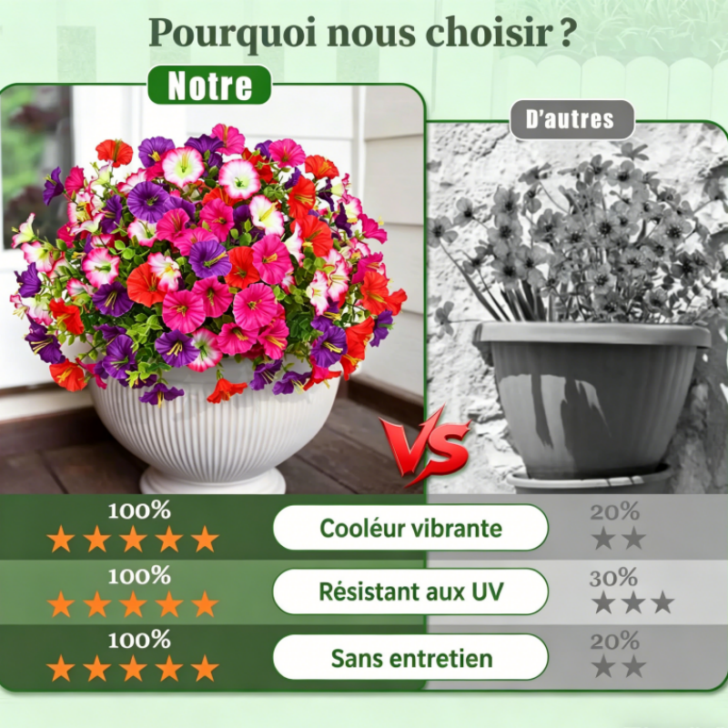 🔥 DERNIER JOUR : -60 % 🌸 Pétunias artificiels résistants aux UV