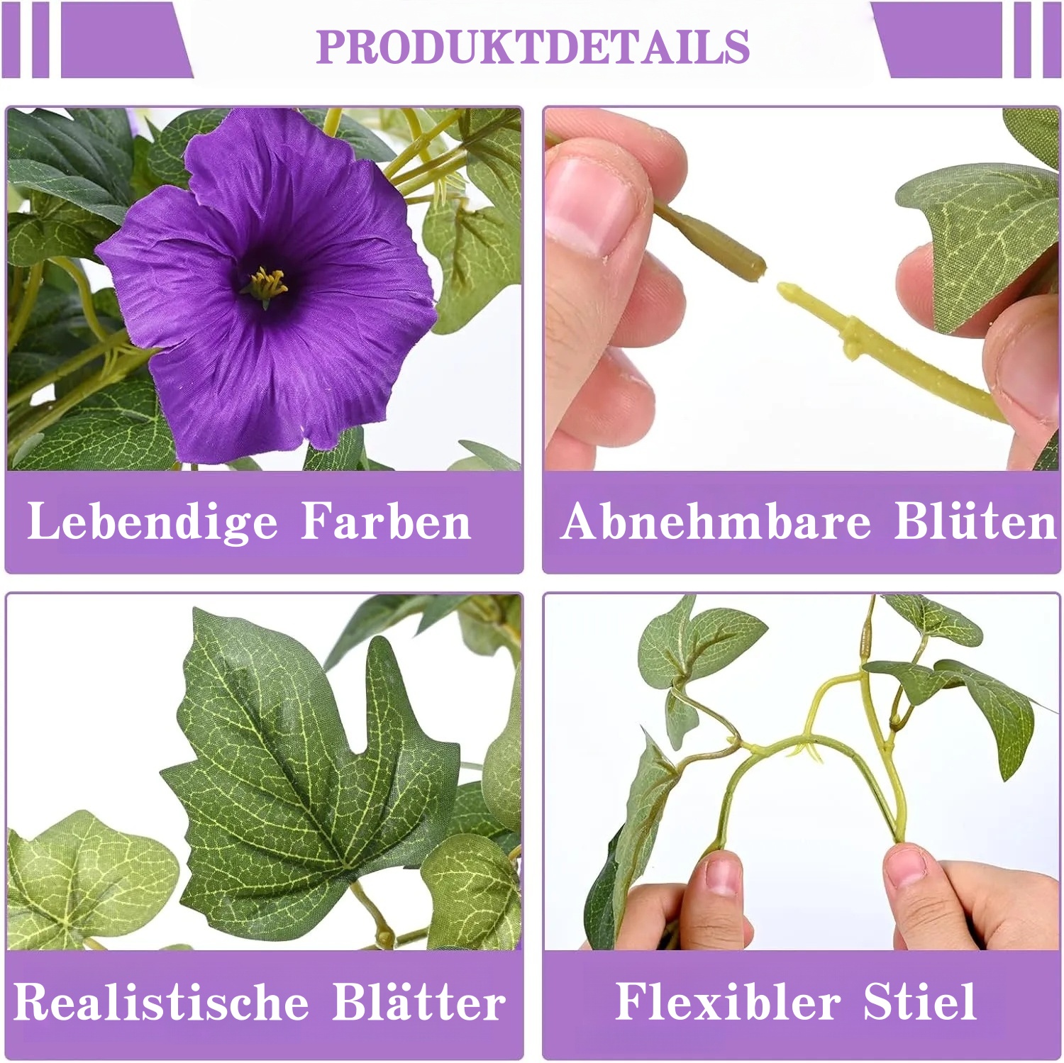 🔥 LETZTER TAG – 70 % RABATT 🔥 UV-beständige künstliche Petunien – farbechte Blumendekoration für den Außenbereich