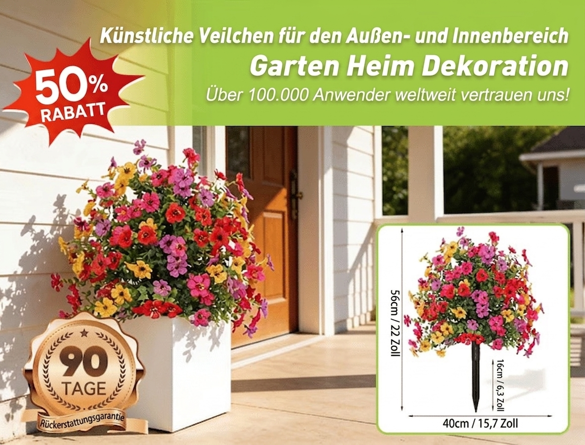Artificial Violet for Outdoor Indoor Garden Home Decoration