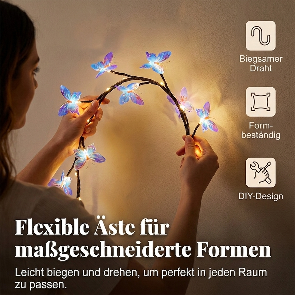🥳 2026 – DER HEIẞE VERKAUFSHIT 📢📢 Mehr als 50.000 Mal verkauft! 🌿 Romantische LED-Lichterkette „Butterfly Vine“