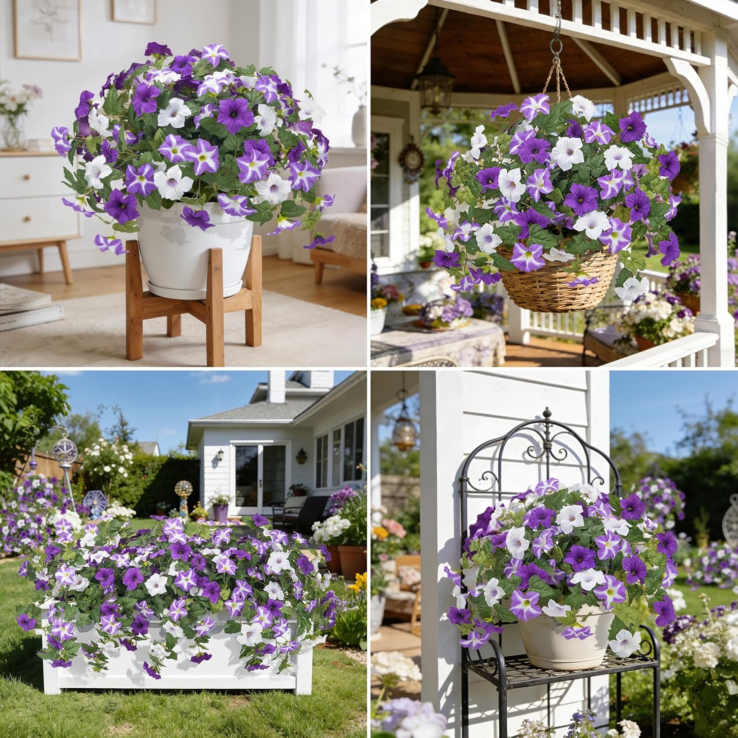 🔥 LETZTER TAG – 70 % RABATT 🔥 UV-beständige künstliche Petunien – farbechte Blumendekoration für den Außenbereich