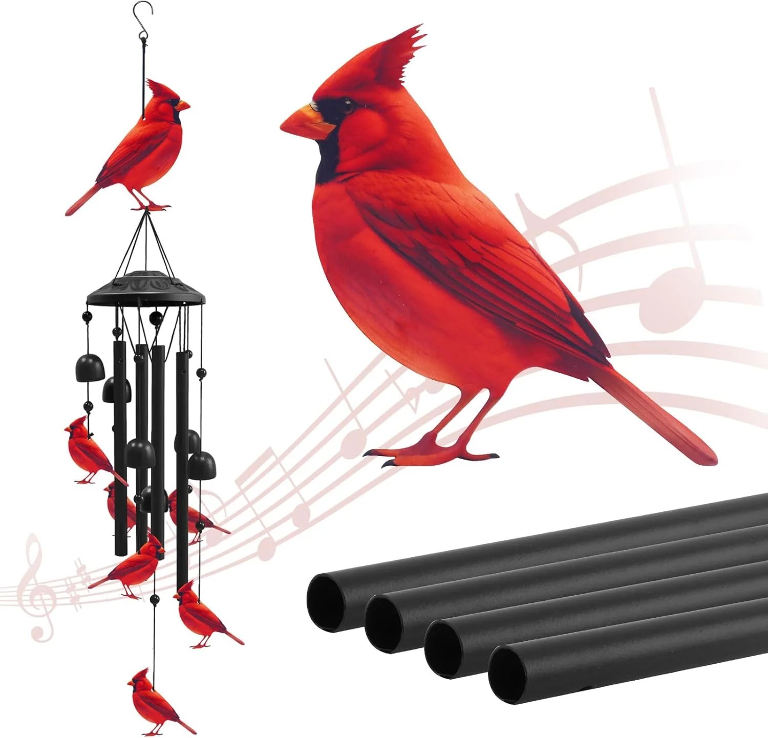 🔥Letzter Tag – 60 % RABATT🔥 – 🐦 Buntes Kolibri-Windspiel im Vintage-Stil mit Metallröhren und Glöckchen
