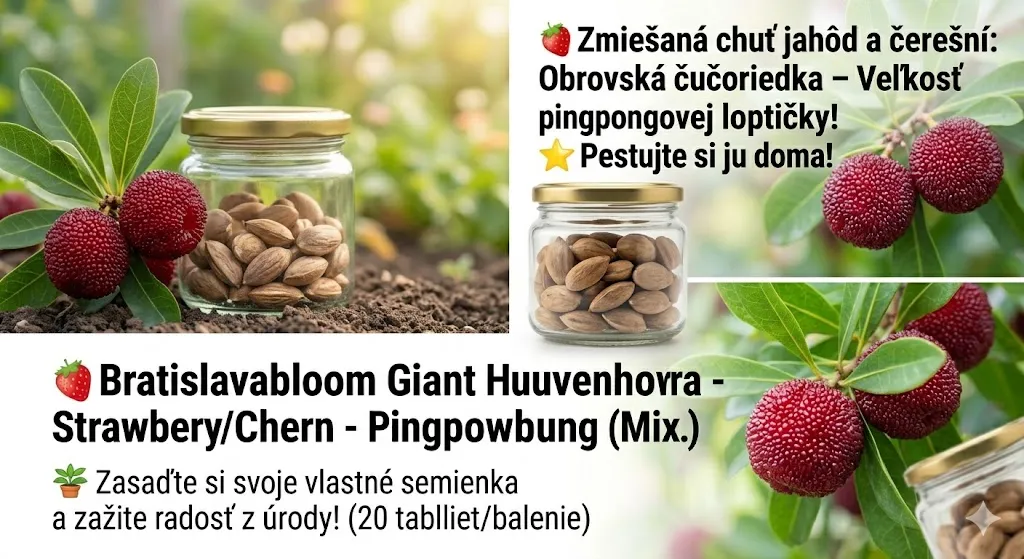 Obrovská čučoriedka: Veľkosť pingpongovej loptičky ⭐ Zmiešaná príchuť jahôd a čerešní - 50% zľava(1 balenie 20 semien)