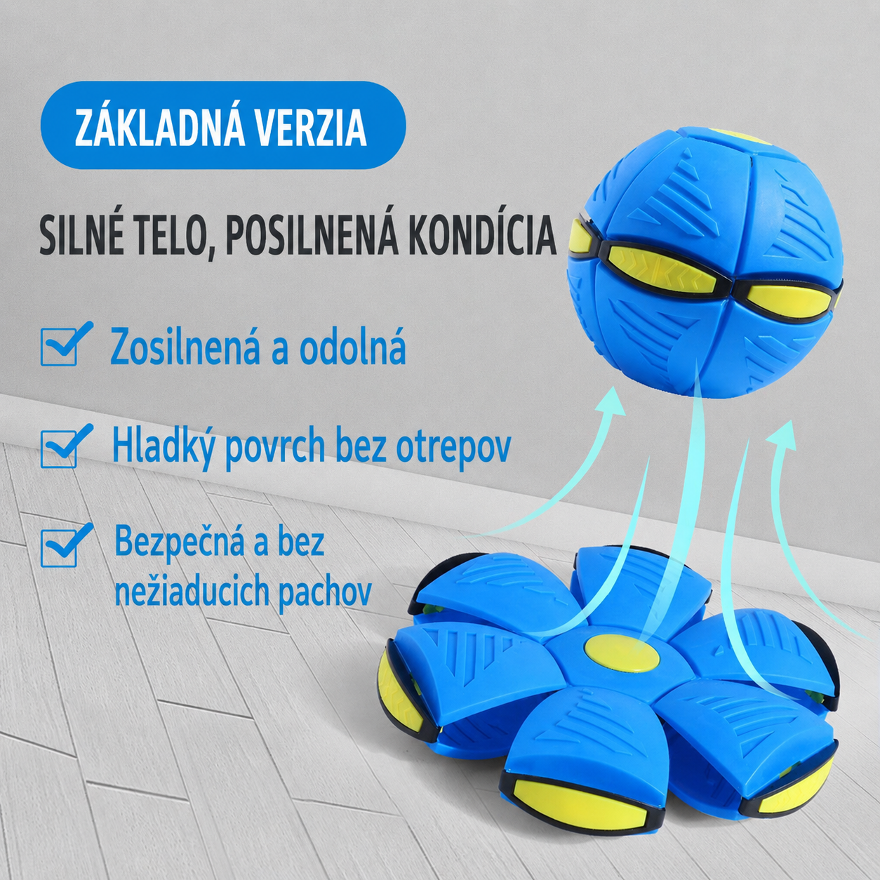 Odolná magická UFO lopta, mení sa na tanier pre deti outdoor hry