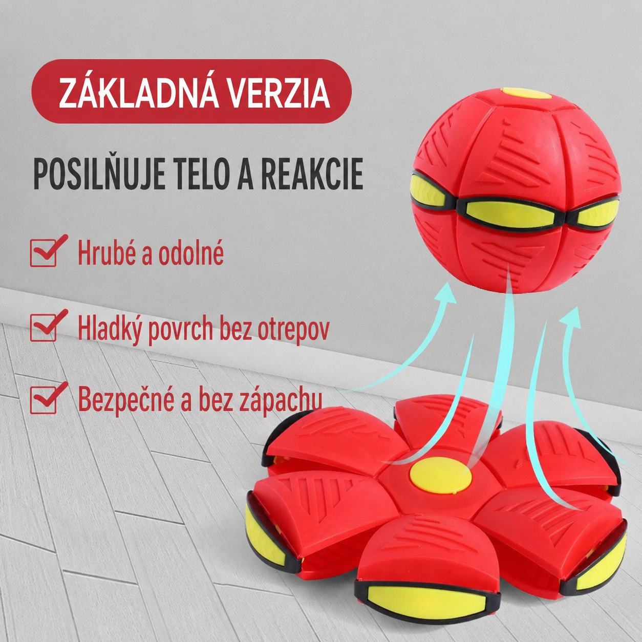 Odolná magická UFO lopta, mení sa na tanier pre deti outdoor hry