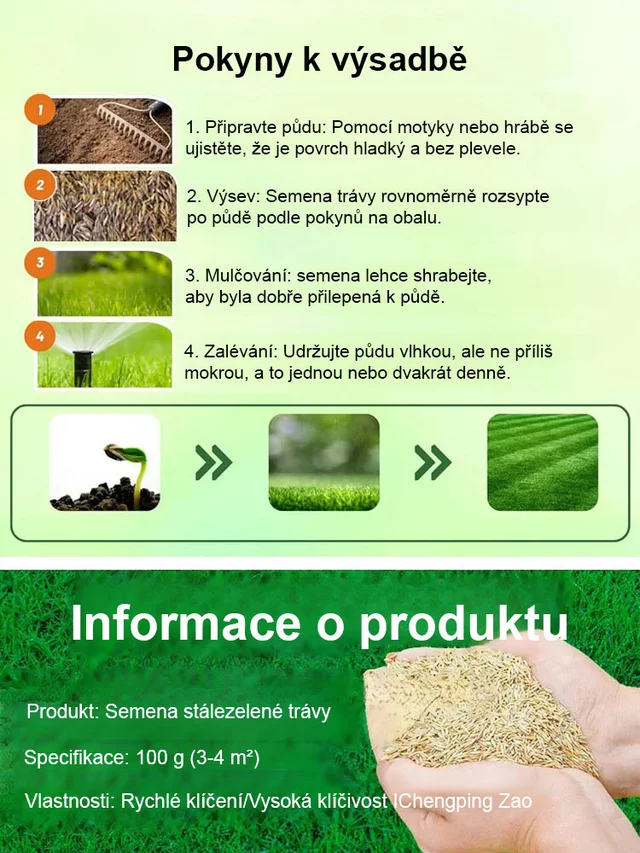 semena trávníku