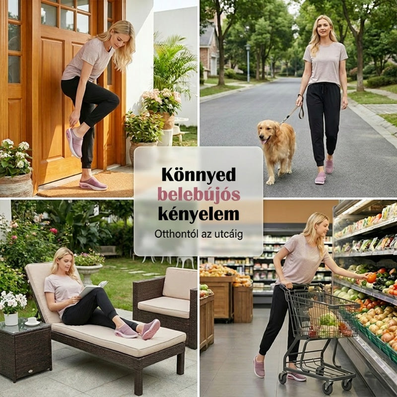 🚶 Könnyű ortopéd cipő légpárnával – tépőzáras | Párnázott sarok, otthonra/utcára – Utánvét 🔥