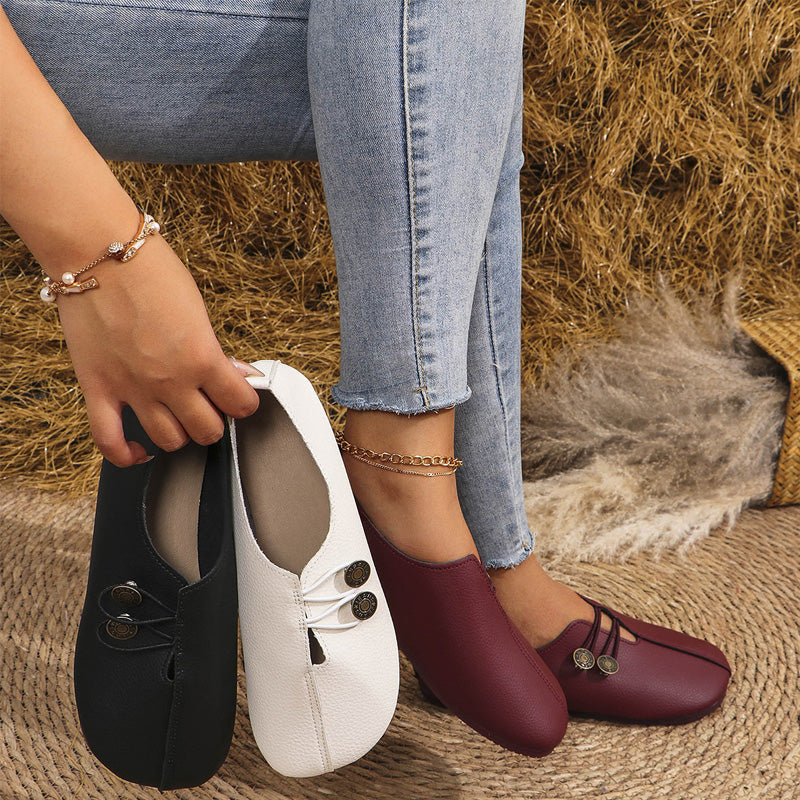 🚶‍♀️ Női lapos cipő puha mesterséges bőrből – Kényelmes, könnyű, mindennapi stílushoz 🚶‍♀️👟 | Tökéletes városi sétákhoz és aktív napokhoz 🌸