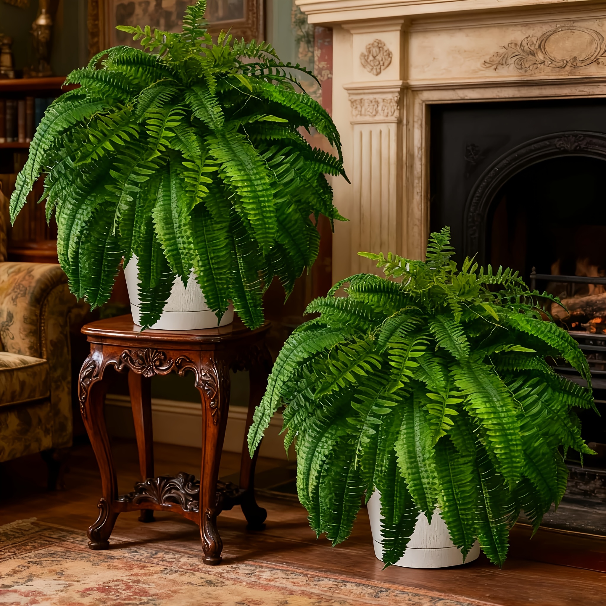 🎉€8.99 En vente seulement aujourd'hui🌱 Fougères artificielles résistantes aux UV, grandes plantes pour pots, décoration de bureau et de maison, extérieur et intérieur