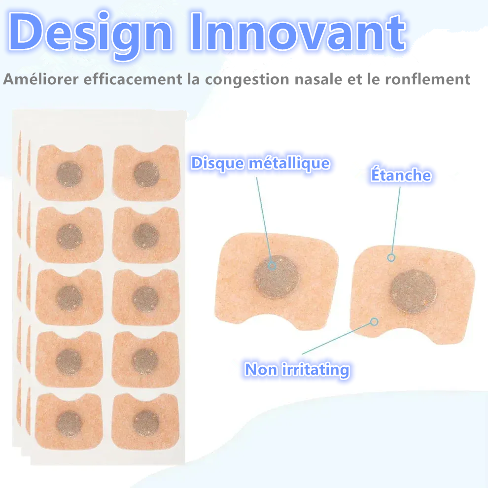 Patch nasal pour soulager la congestion, les éternuements et les ronflements