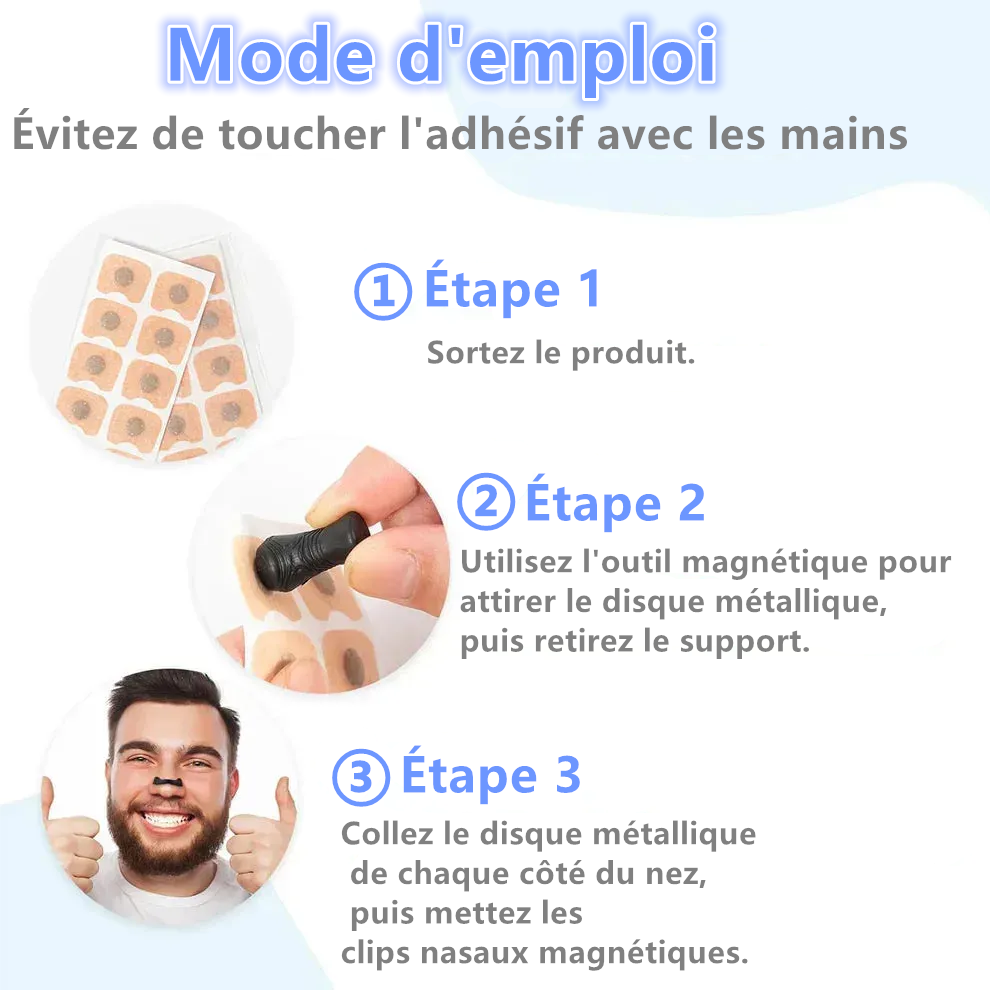 Patch nasal pour soulager la congestion, les éternuements et les ronflements