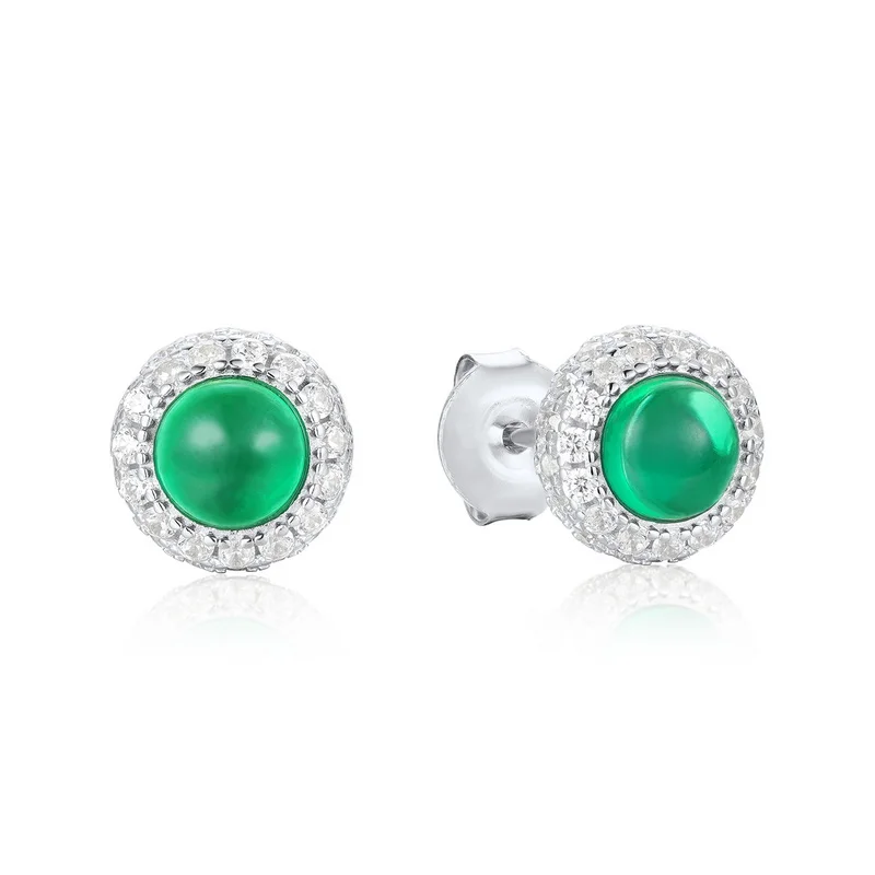 Famous Valentine Gift Luxury Designs Jewelry Earring S925 Sterling Silver Earring Nurture Emeralds Fine Jewelry