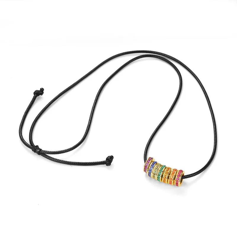Custom 925 Sterling Silver 14k Gold Plated Stackable Rainbow Colored Zirconia Ring Birthstone  for Women Jewelry Necklace