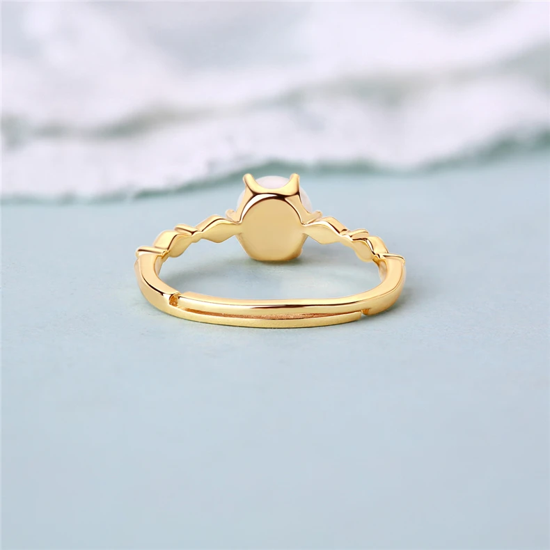 JewelyKing Genuine Pearl Gold Plated Real Pearl Natural Ring JKRS0268