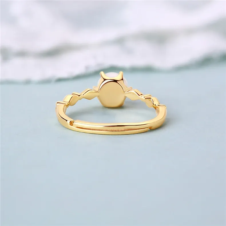 JewelyKing Genuine Pearl Gold Plated Real Pearl Natural Ring JKRS0268