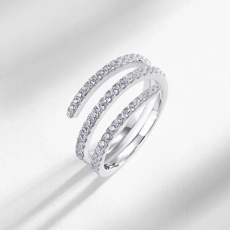 JewelyKing  S925 Silver Ring Lace Skirt Fresh Zircon Inlaid Unique Fashion Ring JKRS0263