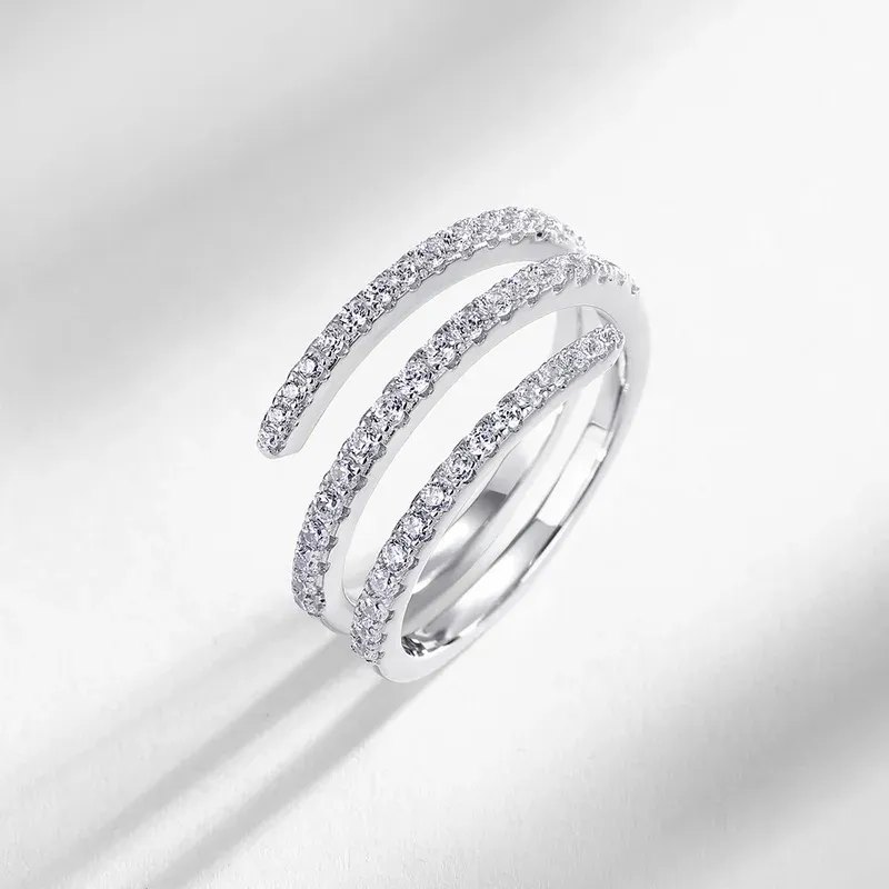 JewelyKing  S925 Silver Ring Lace Skirt Fresh Zircon Inlaid Unique Fashion Ring JKRS0263