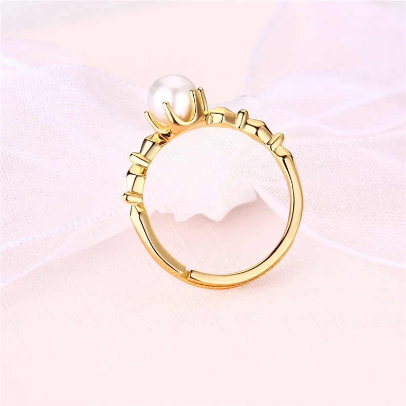 JewelyKing Genuine Pearl Gold Plated Real Pearl Natural Ring JKRS0268